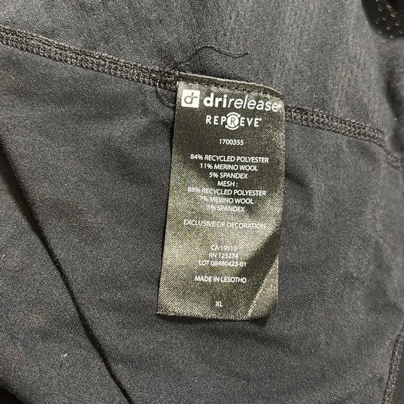 Merino Blend By Paradox Mock-Neck Pullover 1/4 Zip Dri Release Black Women’s XL - Picture 8 of 8